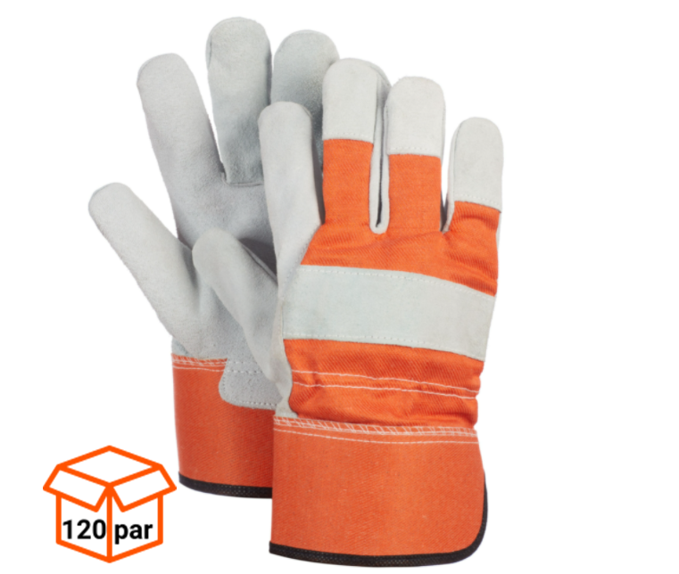 Rękawice robocze monterskie ze skóry dwoina bydlęca120 PAR -1 KARTON