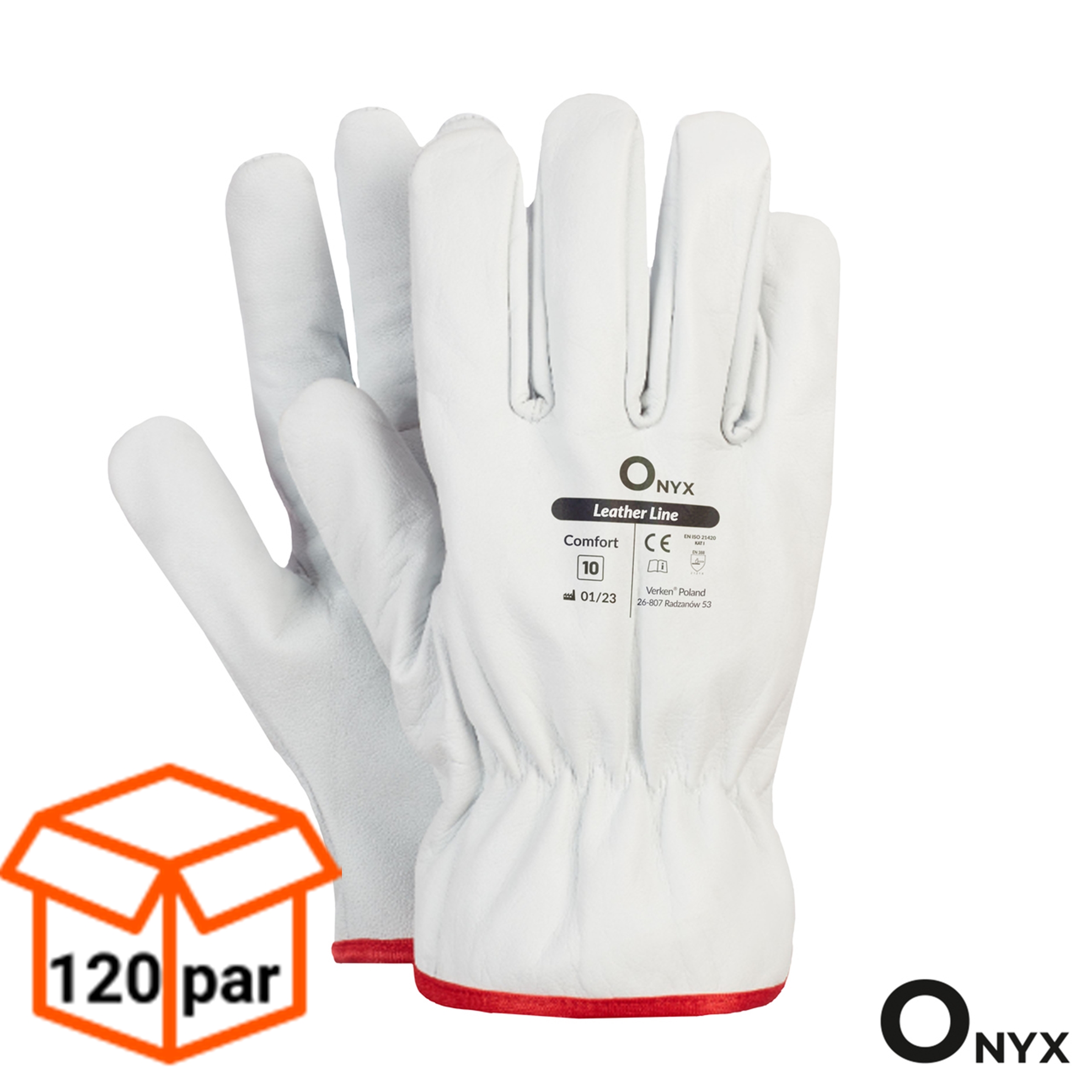 Rękawice skórzane typu DRIVER całe ze skóry 120 PAR - 6,40 zl