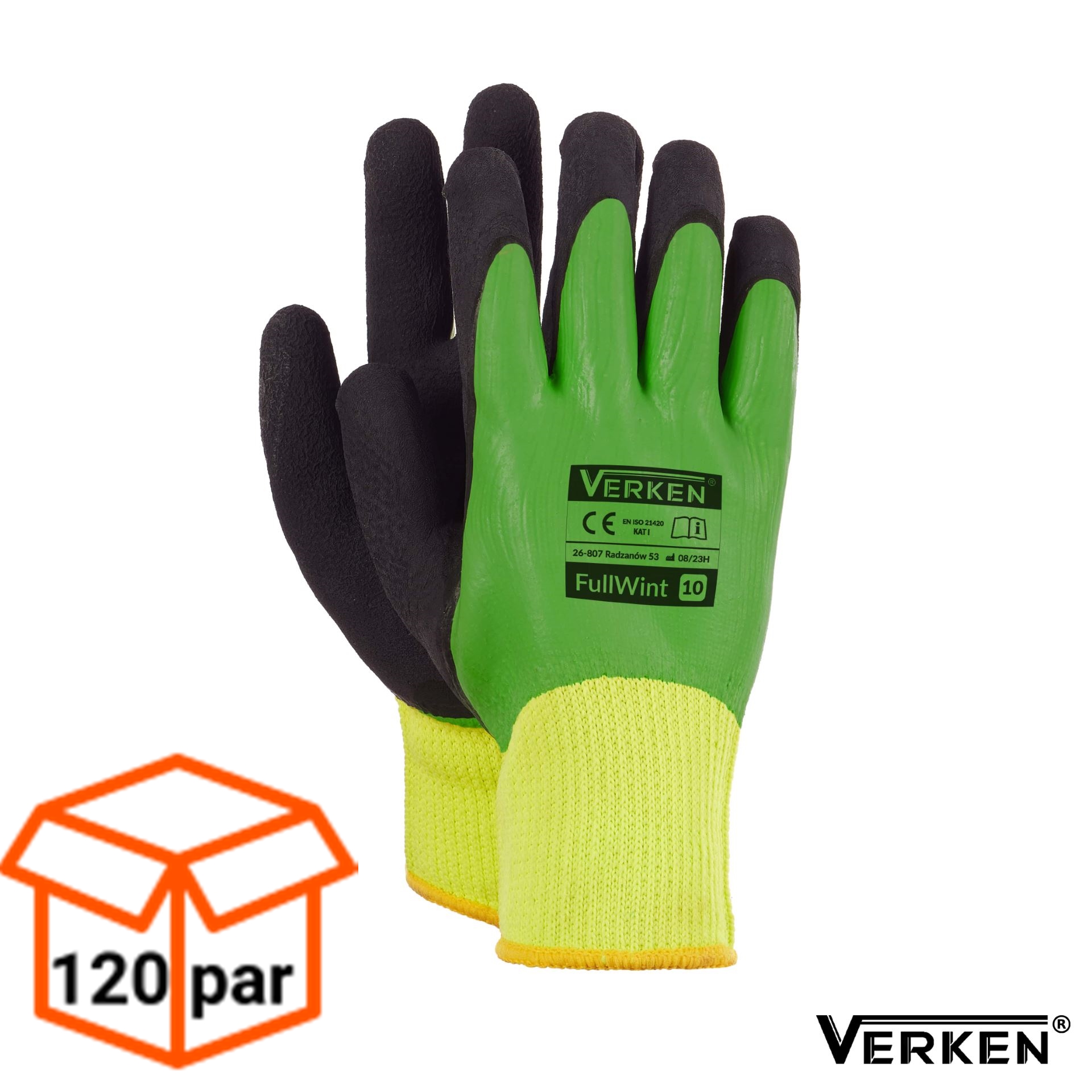 Rękawice Robocze Ocieplane Wodoodporne Fullwint 120 PAR -1 KARTON 5,60 zł para