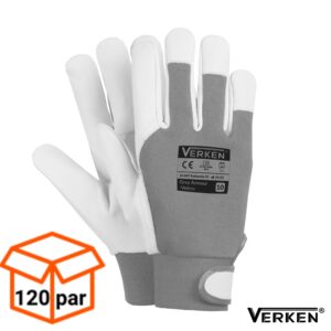 Rękawice monterskie skórzane GREY ARMOUR VELCRO 120 PAR -1 KARTON 6,40 zł para