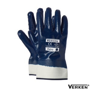Rękawice robocze olejoodporne powlekane nitrylem verken Petro