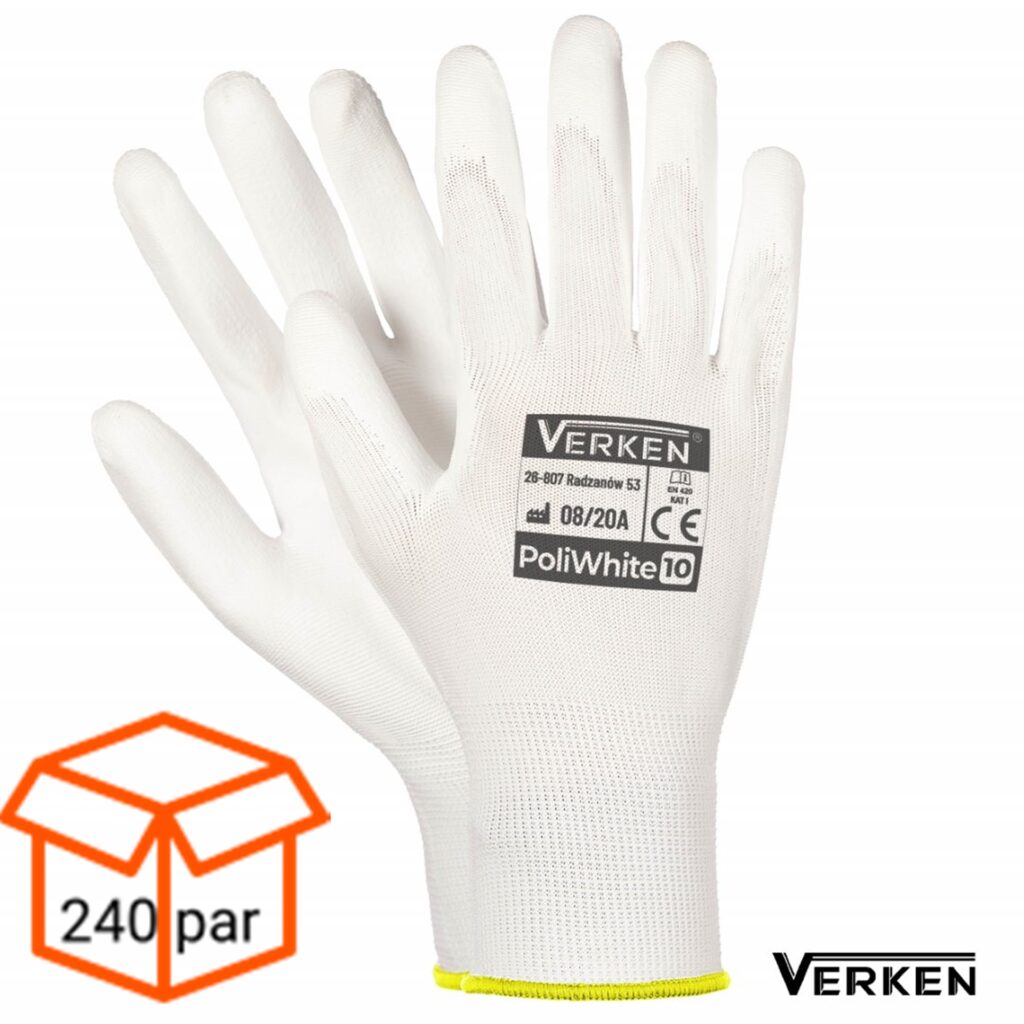POLIWHITE POWLEKANE POLIURETANEM 240 PAR -1 KARTON