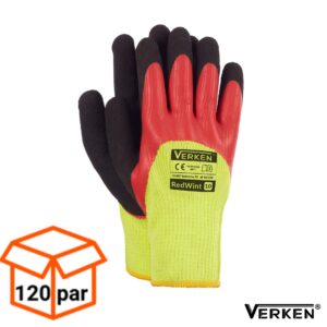 Rękawice Robocze Zimowe Ocieplane Wodoodporne Verken Redwint120 PAR -1 KARTON  3,85 zł para