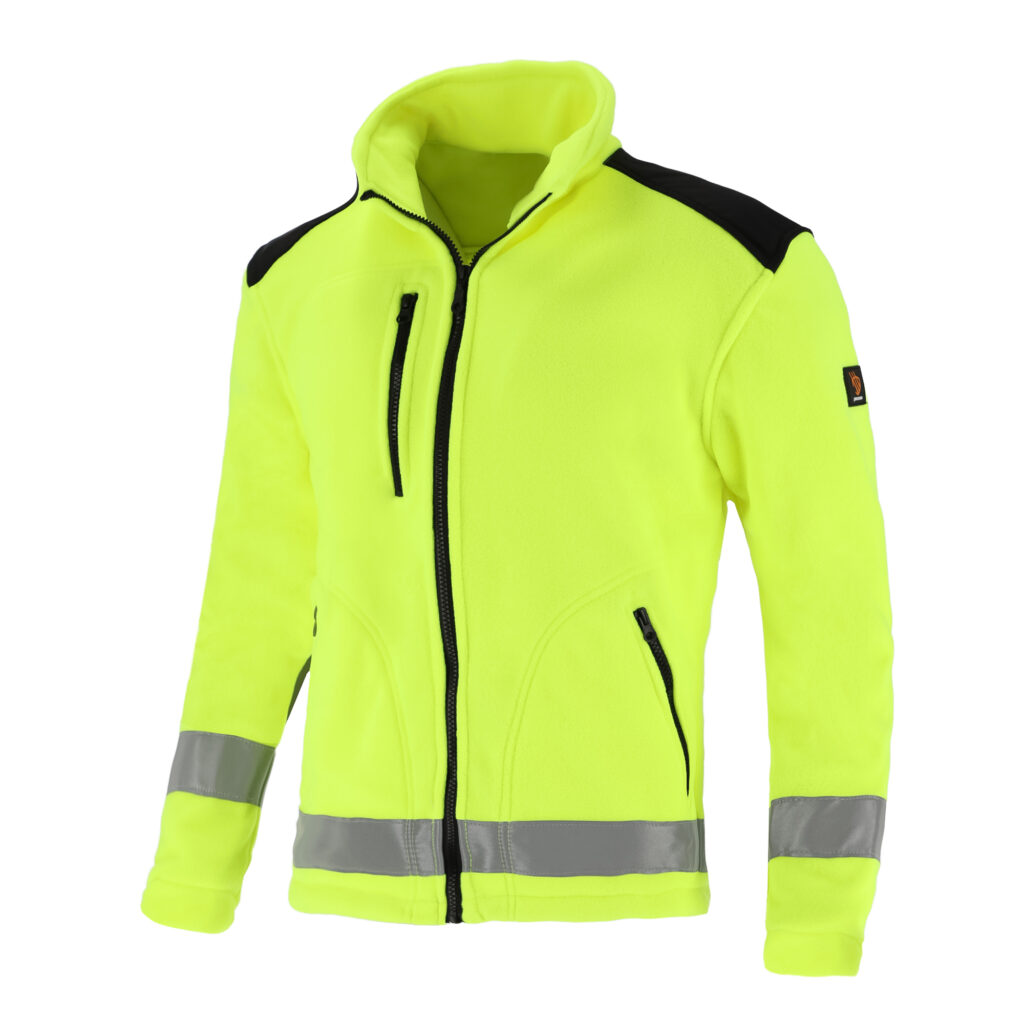 Bluza Polar wzmocniony z odblaskiem BHP żółty
